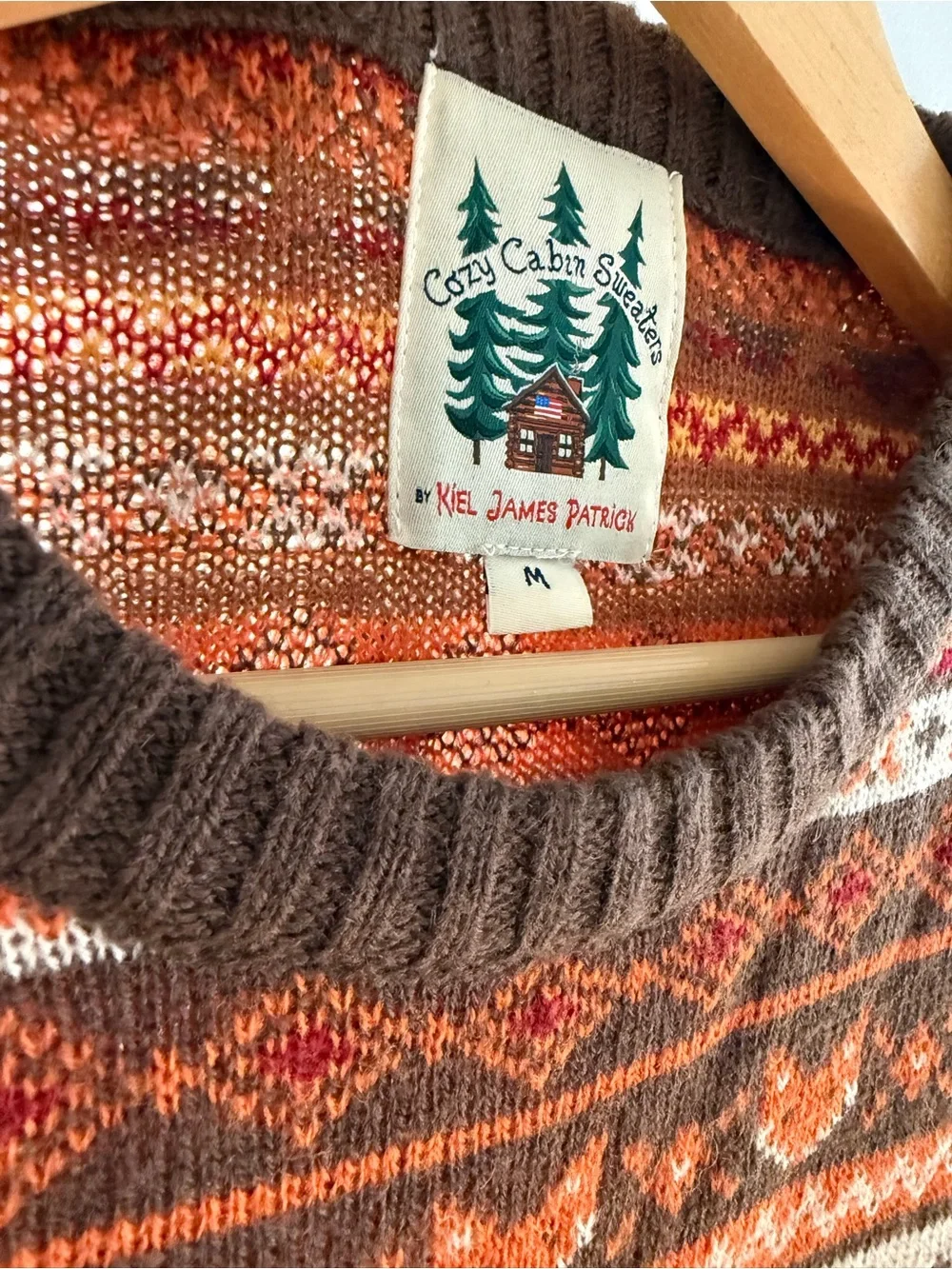 Kiel James Patrick Fantastic Mr. Fox Sweater Crewneck in Brown, size M